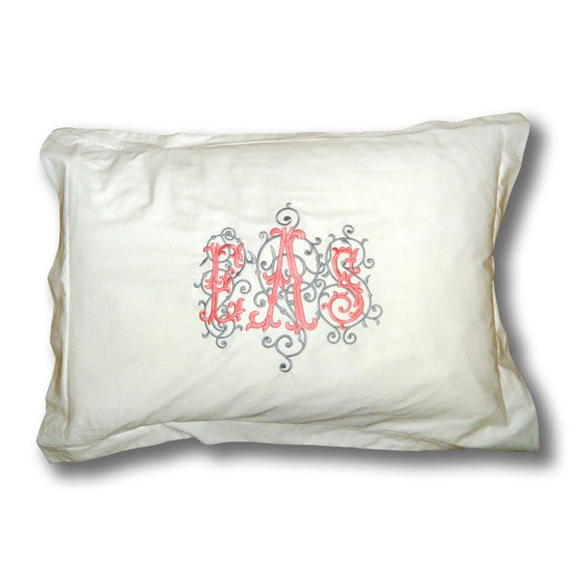 Monogrammed on sale pillow sham