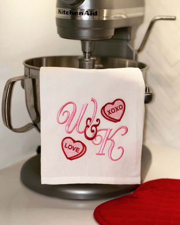 Valentine Hearts Guest Towel
