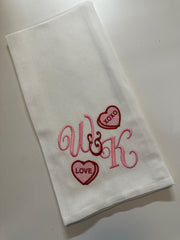 Valentine Hearts Guest Towel