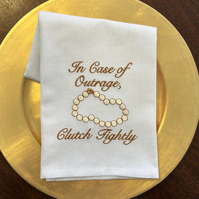 Clutching My Pearls Guest Towel