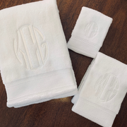 Monogrammed Three Piece Towel Set