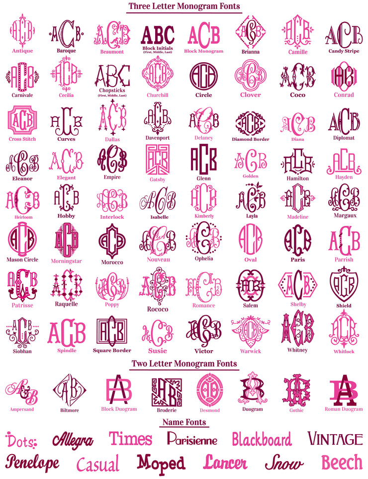 Monogrammed Shower Curtain - Waffle Weave