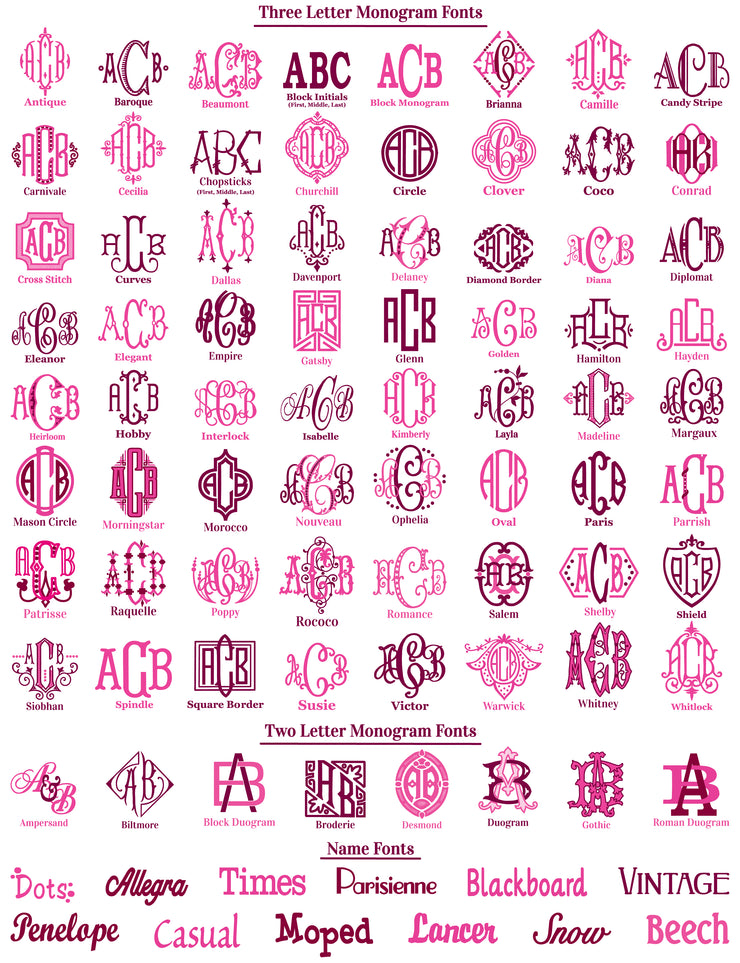 Mini Monogram Pillow Case