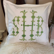 20 Inch Toss Pillow with Oversized Monogram