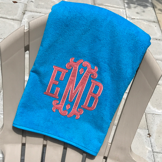 Monogrammed Applique Beach Towel