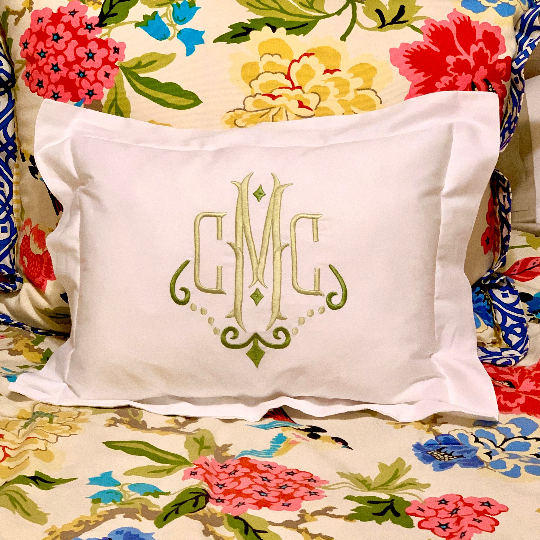 Monogram pillows sales