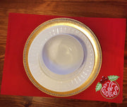Monogrammed Holiday Placemat - Set of Four