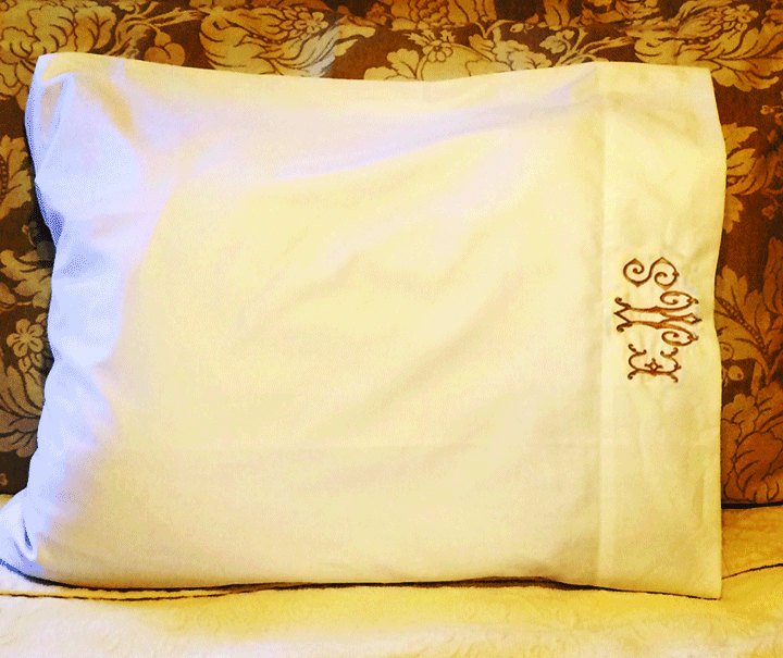 Monogrammed Pillow Cover Monogrammed Embroidery Pillow 