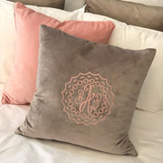 Monogrammed Velvet Pillow