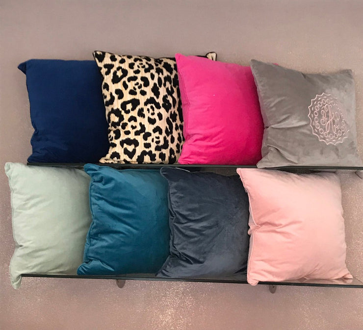 Monogrammed Velvet Pillow