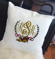 Holiday Wreath Toss Pillow