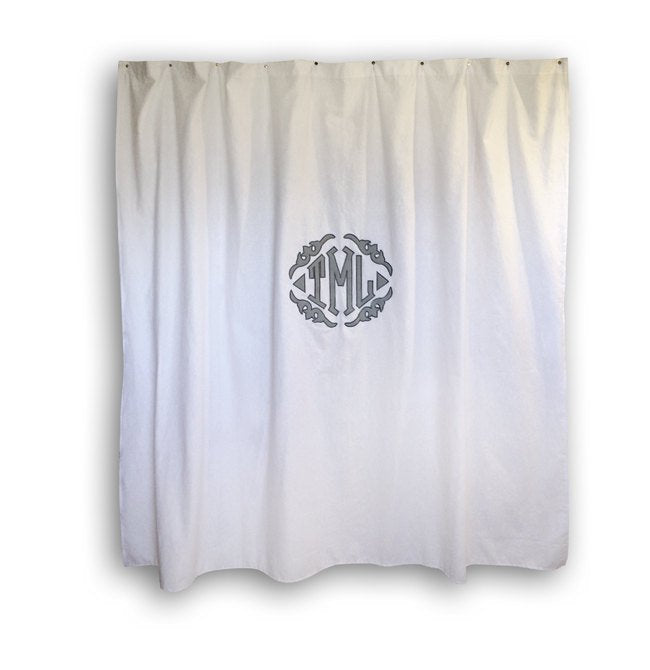 Monogrammed Applique Shower Curtain