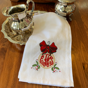 Monogrammed Holiday Ornament Towel