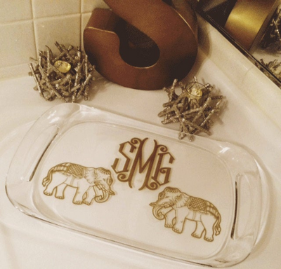 Monogrammed Acrylic Serving Tray
