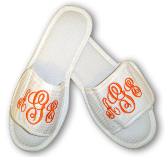 Monogrammed Slippers MonogramsEtc